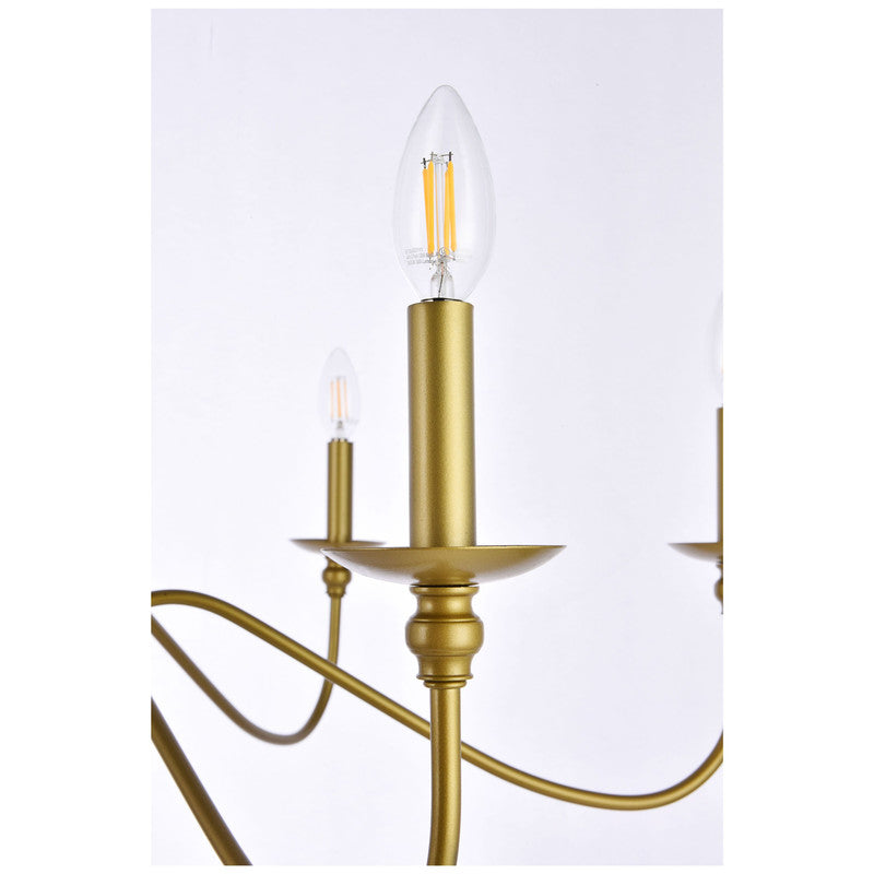 Elegant Lighting Rohan 6 Light 36" Chandelier