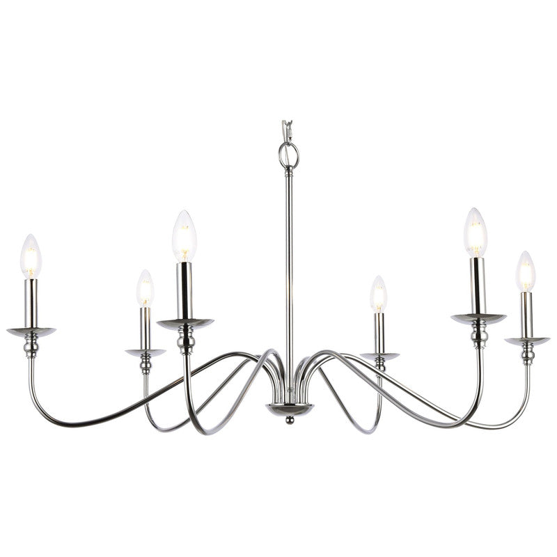 Elegant Lighting Rohan 6 Light 36" Chandelier
