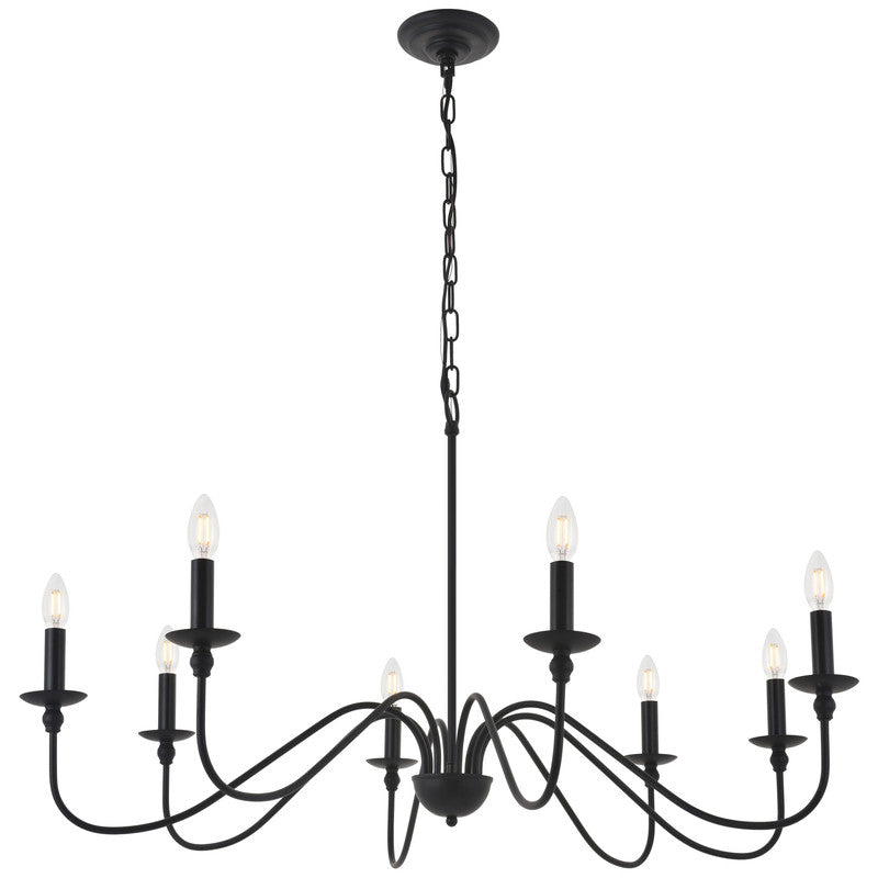 Elegant Lighting Rohan 8 Light 42" Chandelier