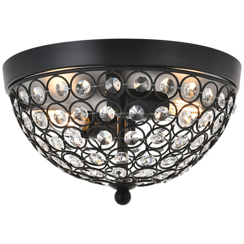 Elegant Lighting Taye 2 Light 10" Flush Mount
