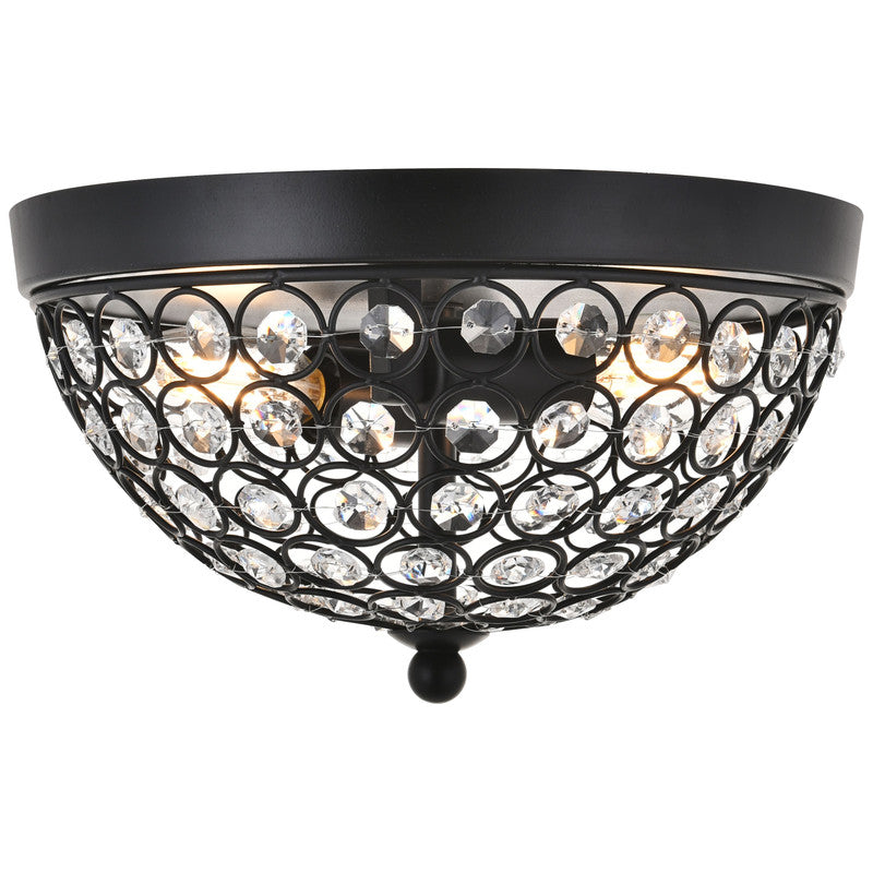 Elegant Lighting Taye 2 Light 10" Flush Mount