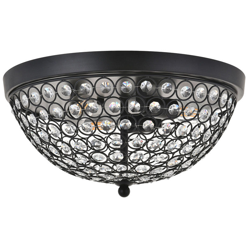 Elegant Lighting Taye 3 Light 14" Flush Mount