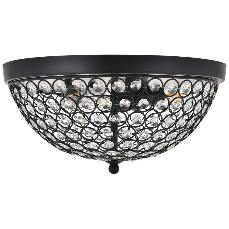 Elegant Lighting Taye 3 Light 14" Flush Mount