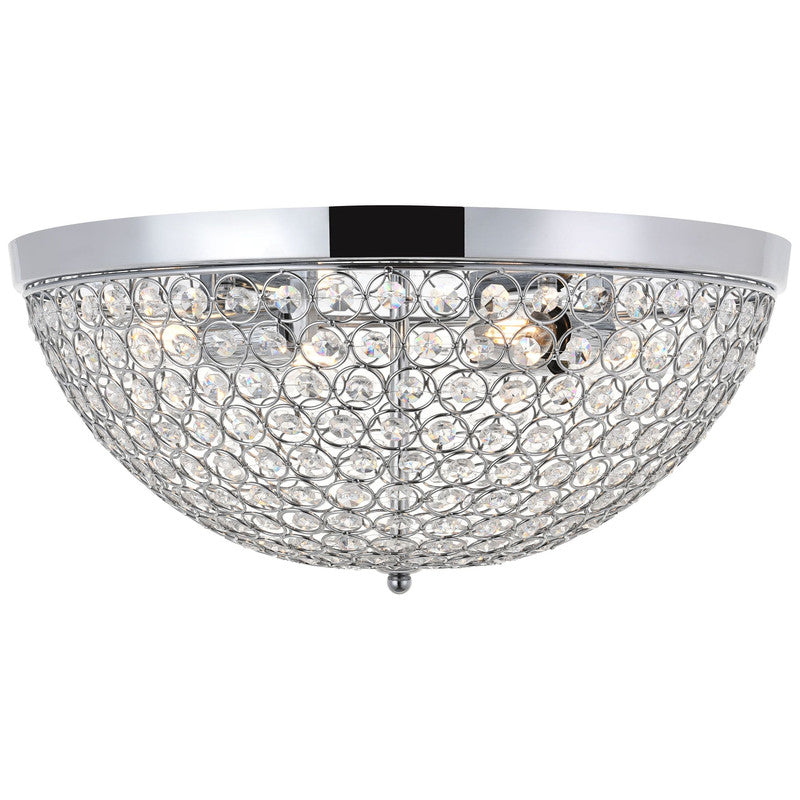 Elegant Lighting Taye 4 Light 18" Flush Mount