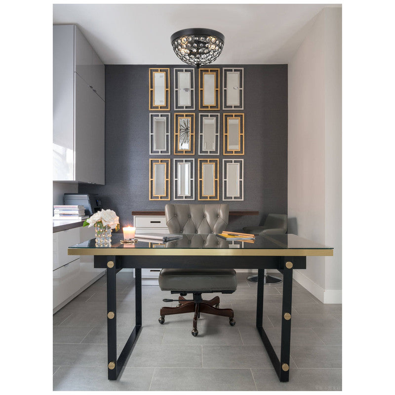 Elegant Lighting Taye 2 Light 10" Flush Mount