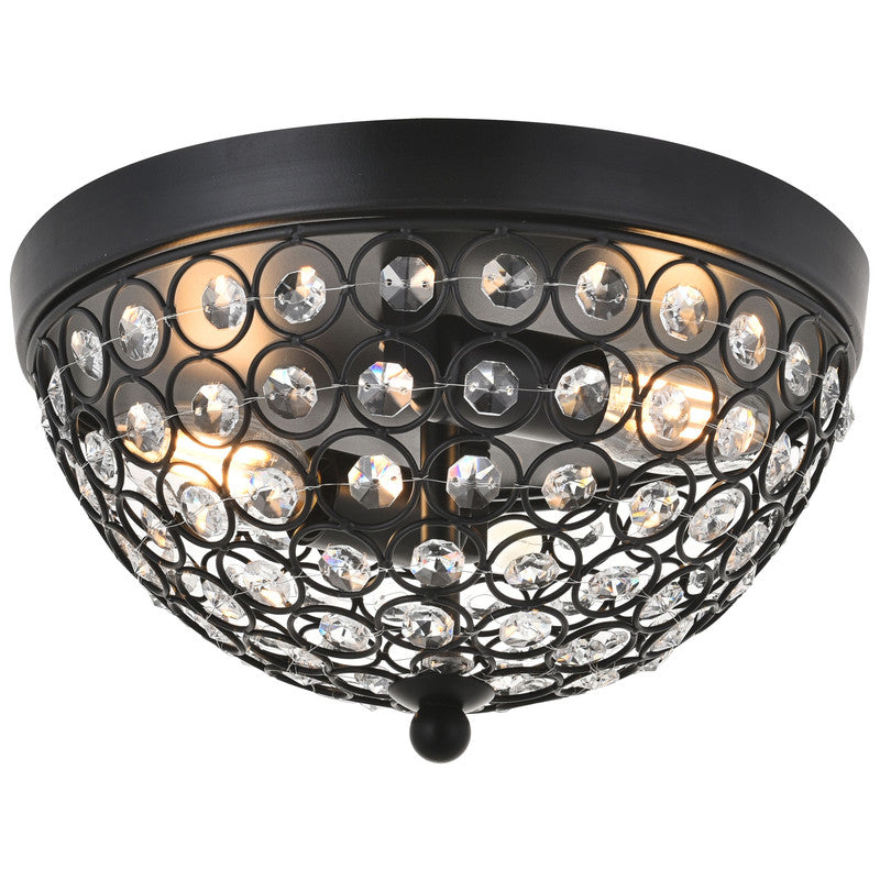 Elegant Lighting Taye 2 Light 10" Flush Mount