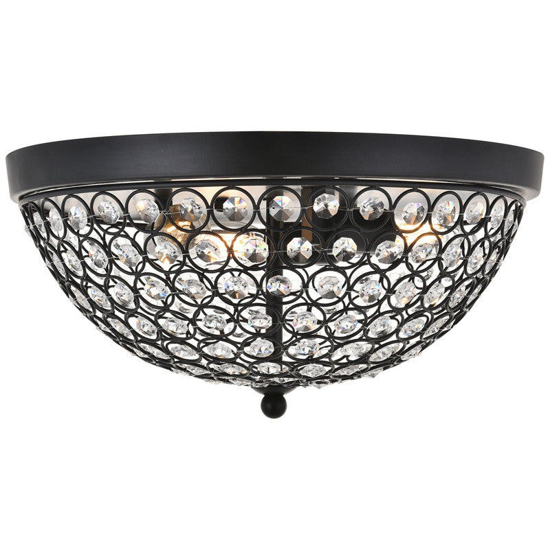 Elegant Lighting Taye 3 Light 14" Flush Mount