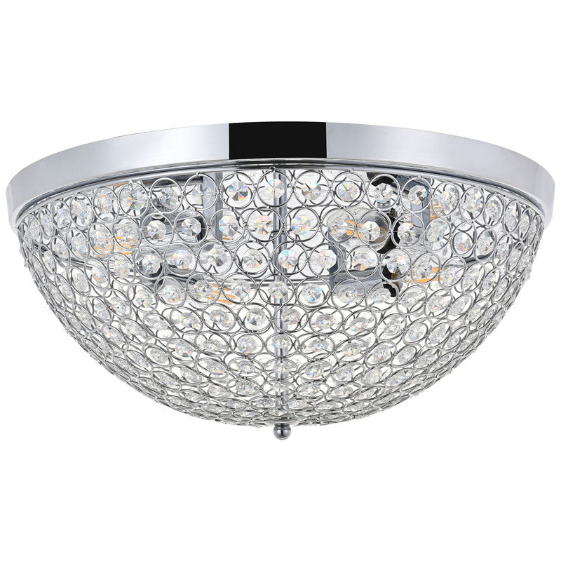 Elegant Lighting Taye 4 Light 18" Flush Mount