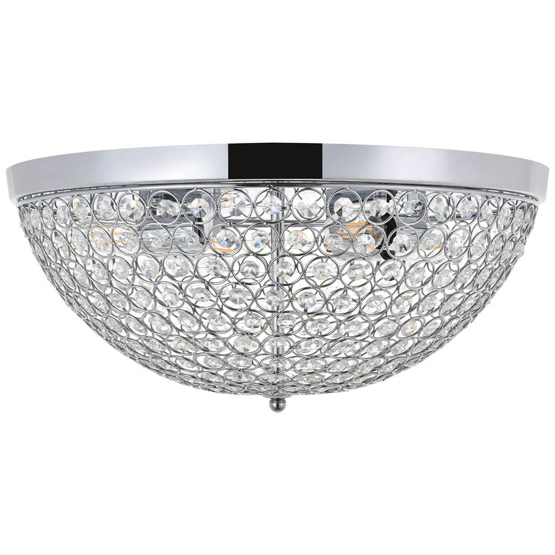 Elegant Lighting Taye 4 Light 18" Flush Mount