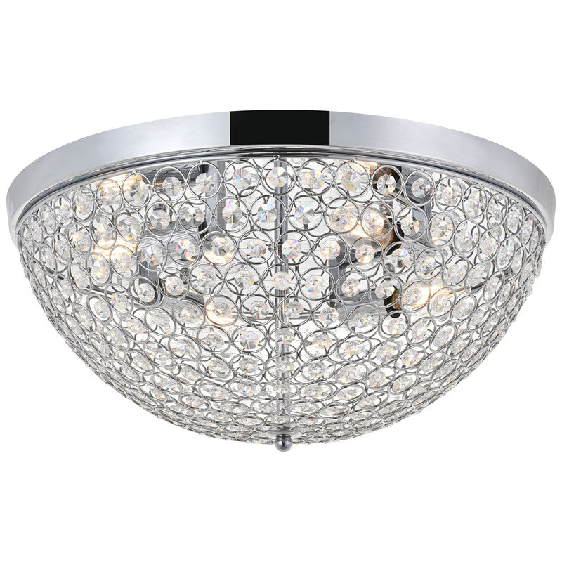 Elegant Lighting Taye 4 Light 18" Flush Mount