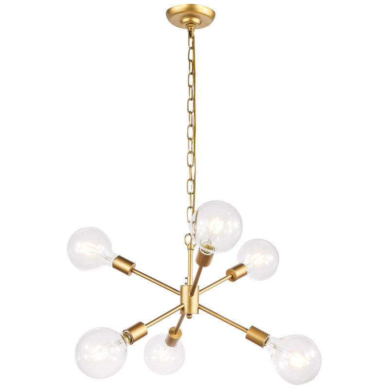 Elegant Lighting Nolan 6 Light 16" Chandelier