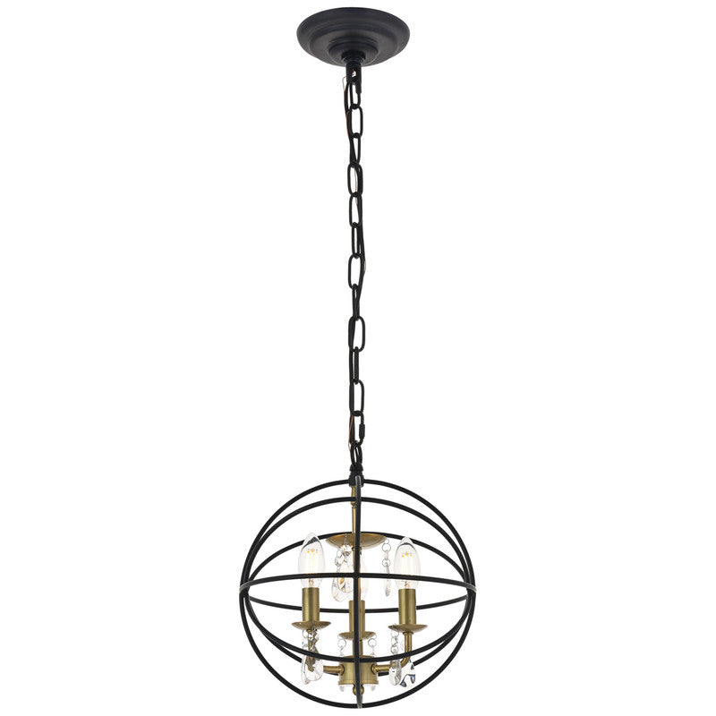 Elegant Lighting Wallace 3 Light 12" Chandelier
