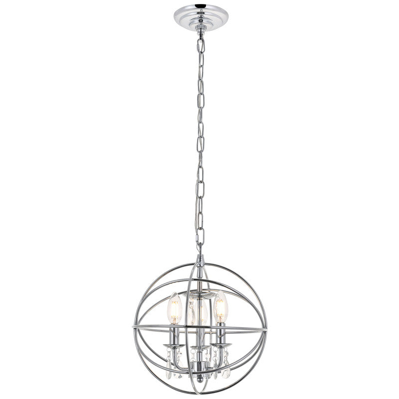 Elegant Lighting Wallace 3 Light 12" Chandelier