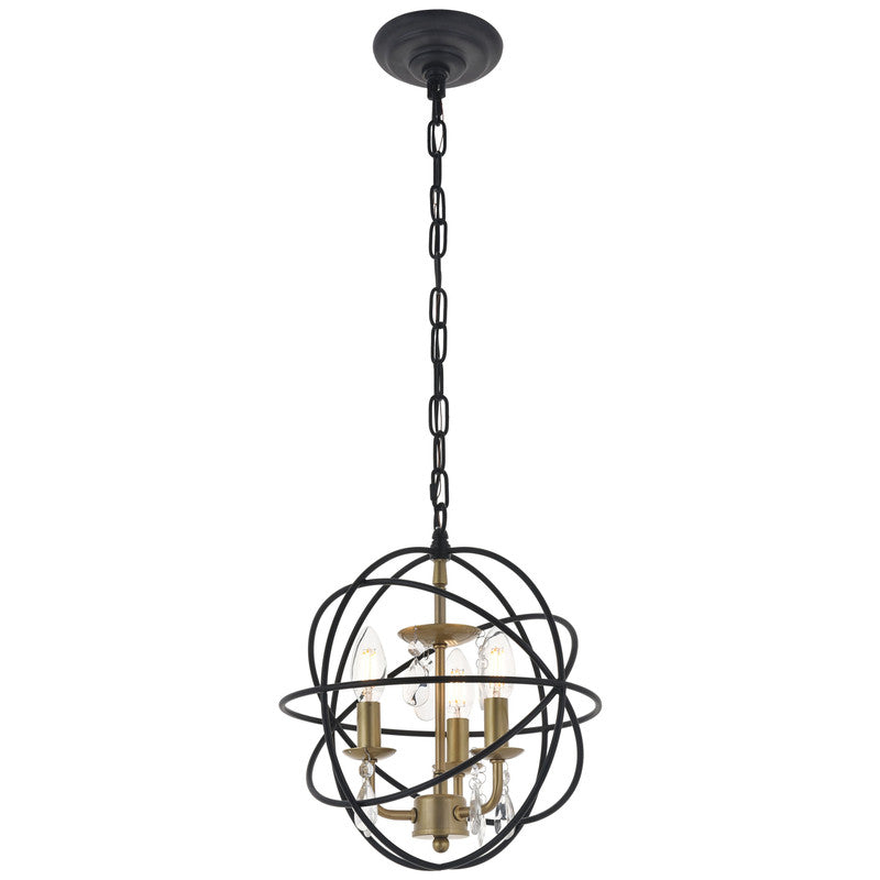 Elegant Lighting Wallace 3 Light 12" Chandelier