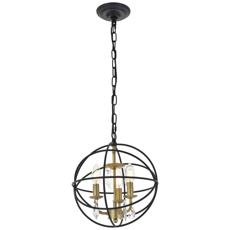 Elegant Lighting Wallace 3 Light 12" Chandelier