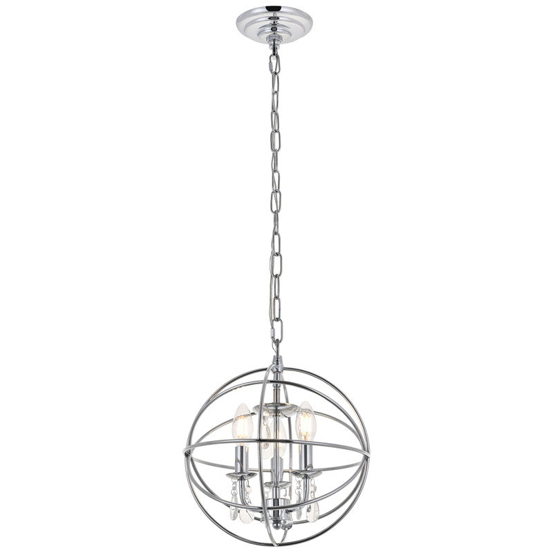 Elegant Lighting Wallace 3 Light 12" Chandelier
