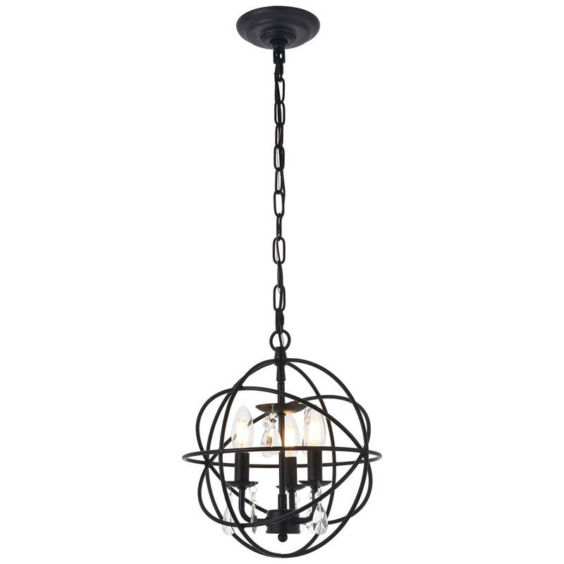 Elegant Lighting Wallace 3 Light 12" Chandelier