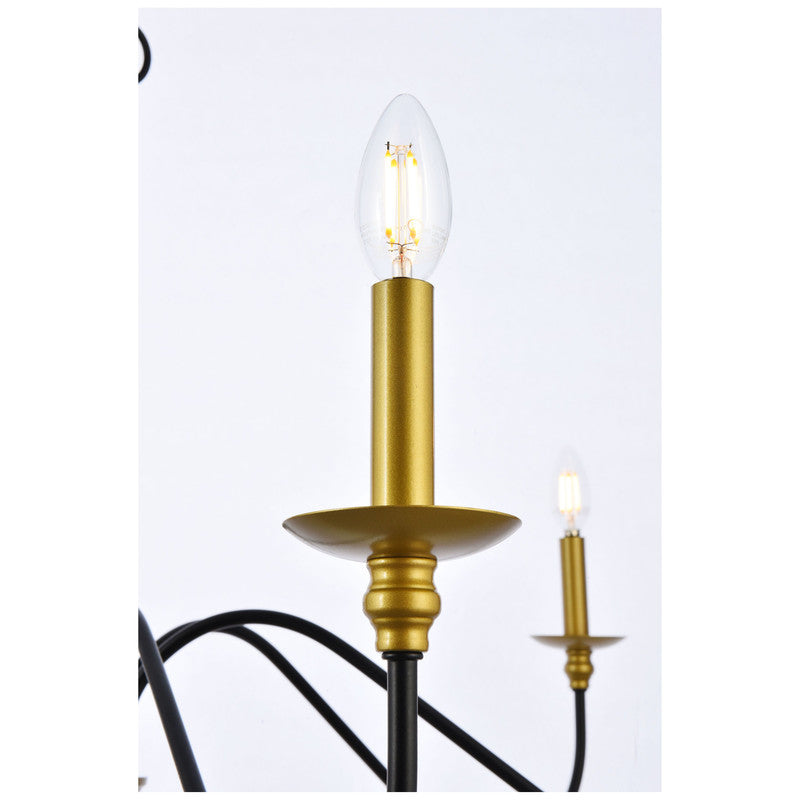 Elegant Lighting Rohan 6 Light 48" Chandelier