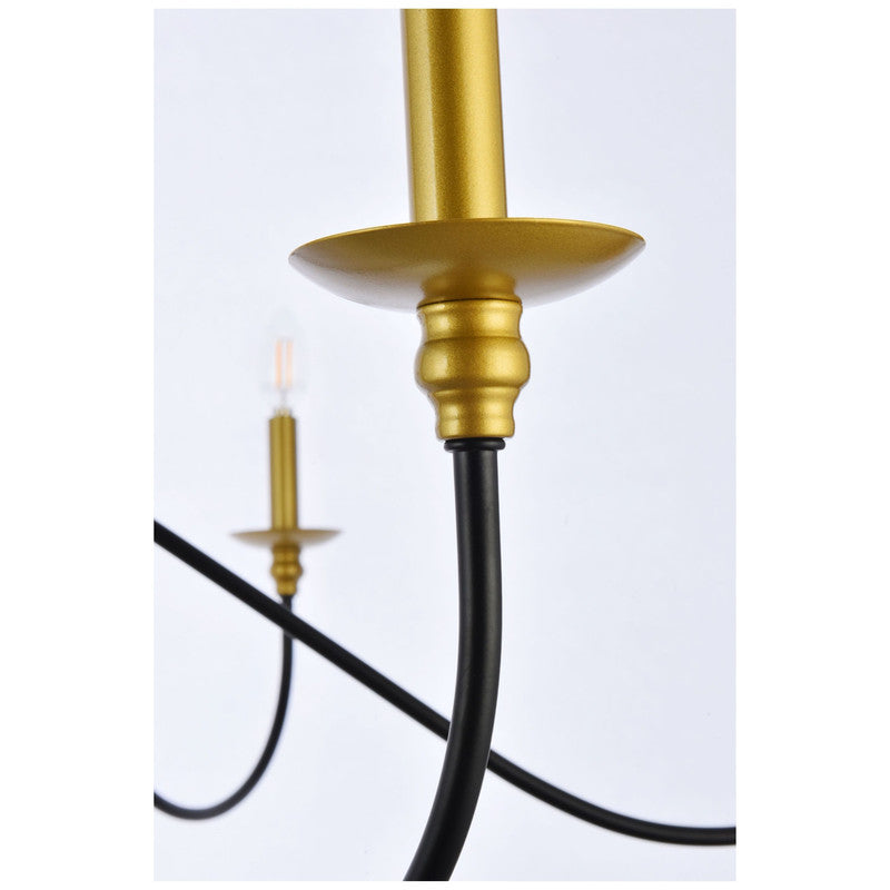 Elegant Lighting Rohan 6 Light 48" Chandelier