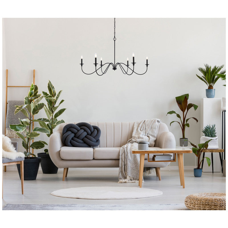 Elegant Lighting Rohan 6 Light 48" Chandelier