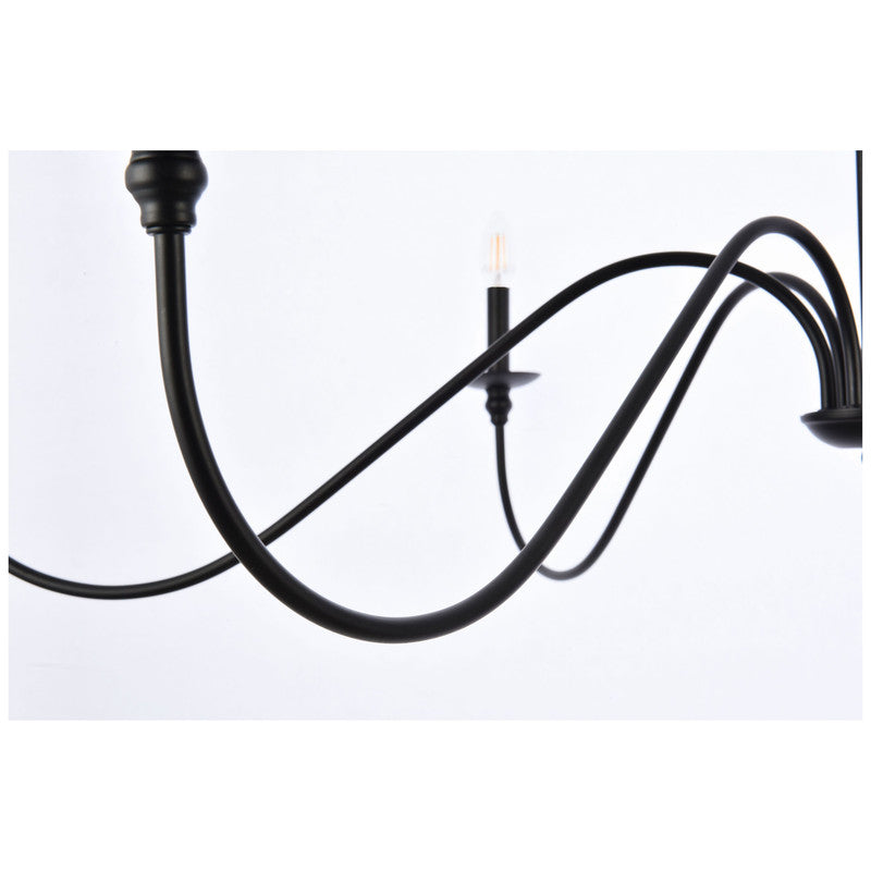 Elegant Lighting Rohan 6 Light 48" Chandelier