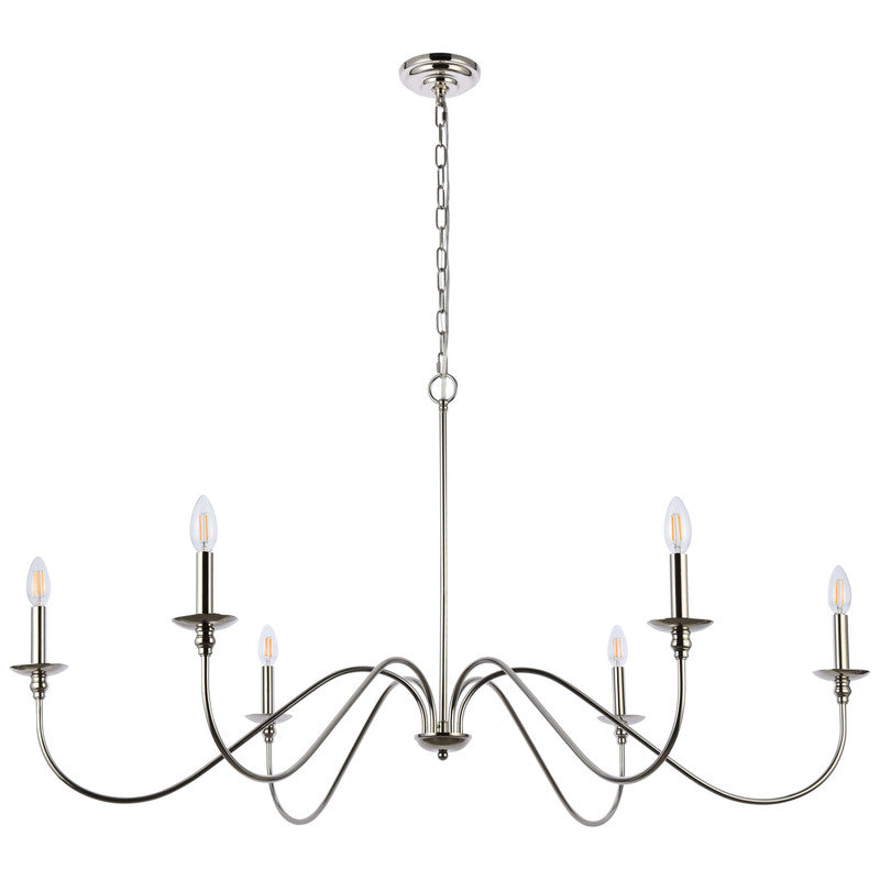 Elegant Lighting Rohan 6 Light 48" Chandelier