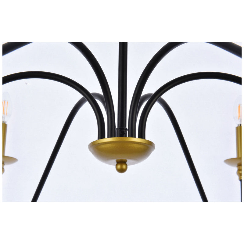 Elegant Lighting Rohan 6 Light 48" Chandelier