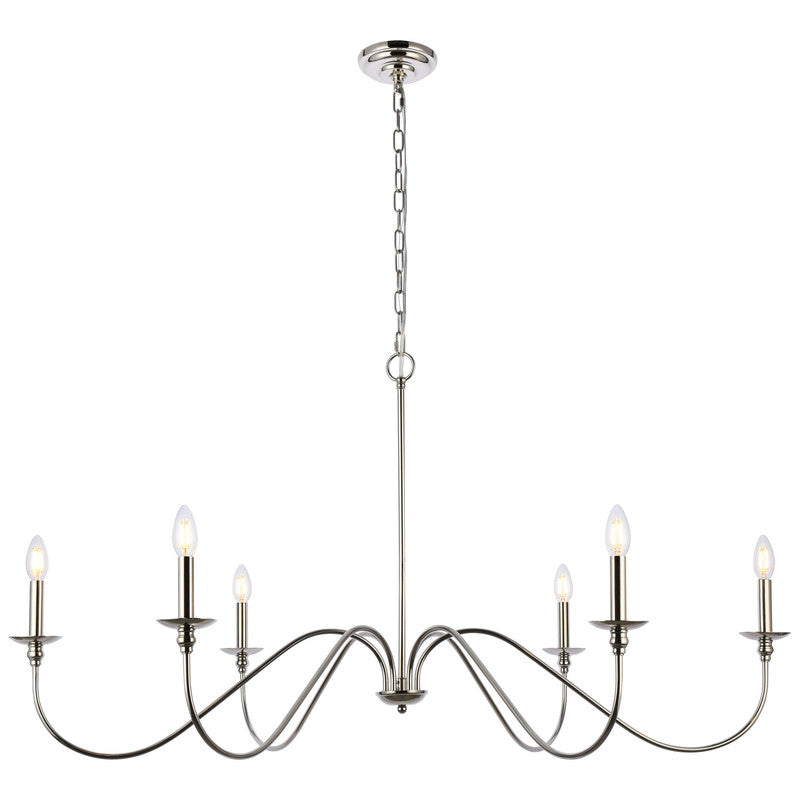 Elegant Lighting Rohan 6 Light 48" Chandelier