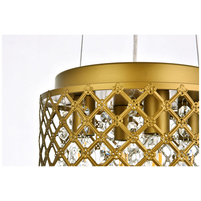 Elegant Lighting Tully 4 Light 10" Chandelier - LD5010F