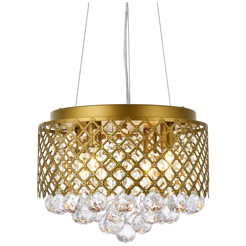 Elegant Lighting Tully 4 Light 10" Chandelier - LD5010F
