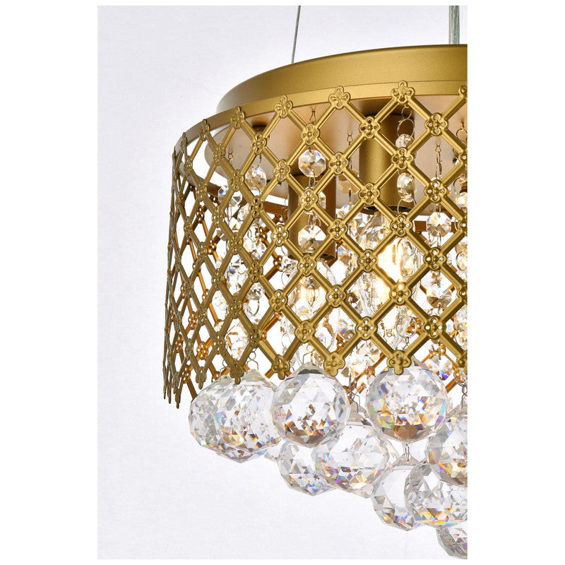 Elegant Lighting Tully 4 Light 10" Chandelier - LD5010F