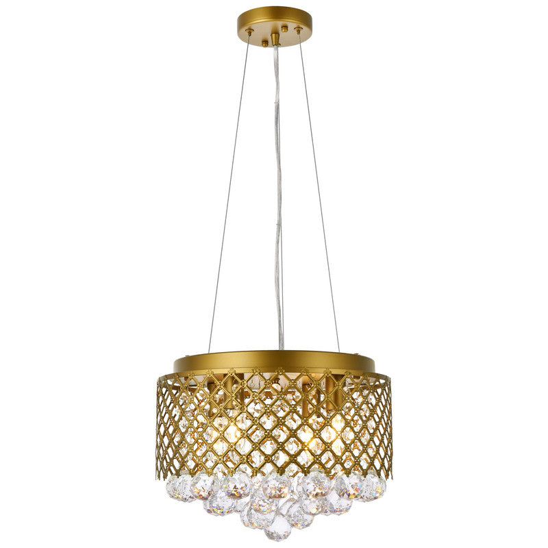 Elegant Lighting Tully 4 Light 10" Chandelier - LD5010F