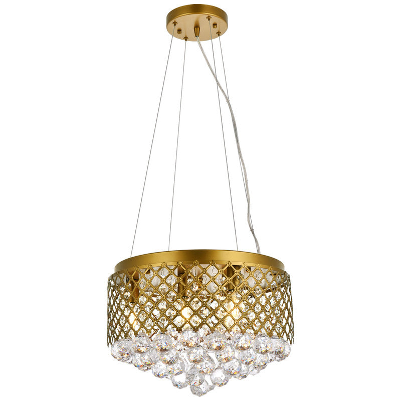 Elegant Lighting Tully 4 Light 16" Chandelier - LD5010F