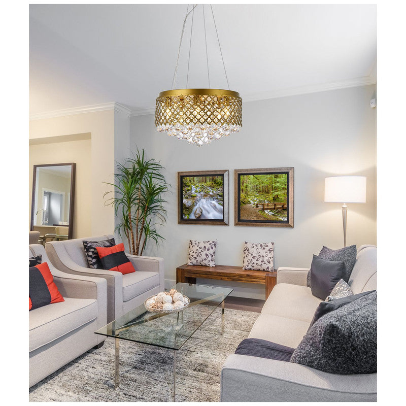 Elegant Lighting Tully 4 Light 18" Chandelier - LD5010F