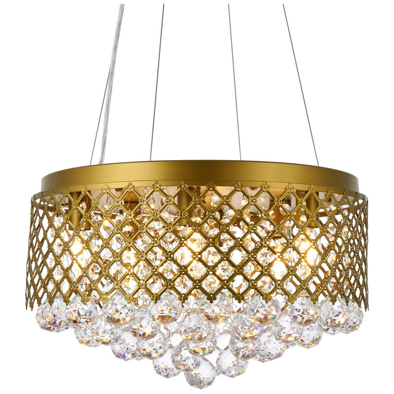 Elegant Lighting Tully 4 Light 18" Chandelier - LD5010F