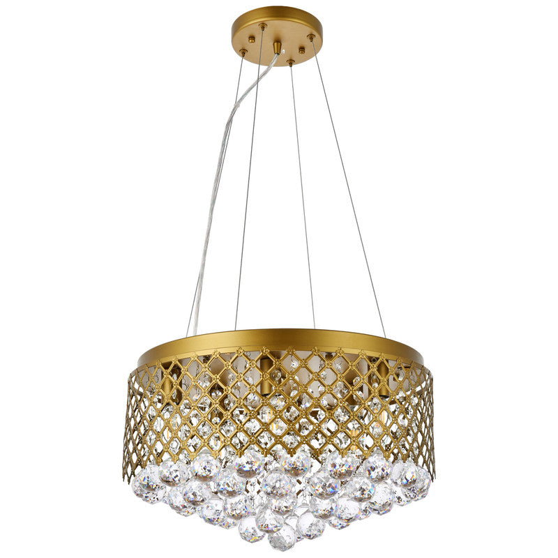 Elegant Lighting Tully 4 Light 18" Chandelier - LD5010F