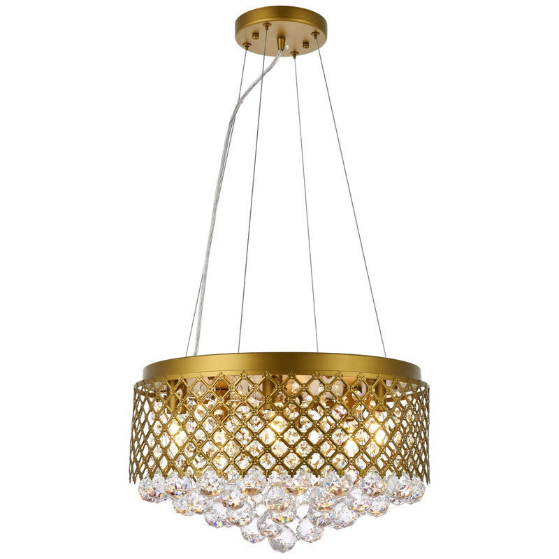 Elegant Lighting Tully 4 Light 18" Chandelier - LD5010F