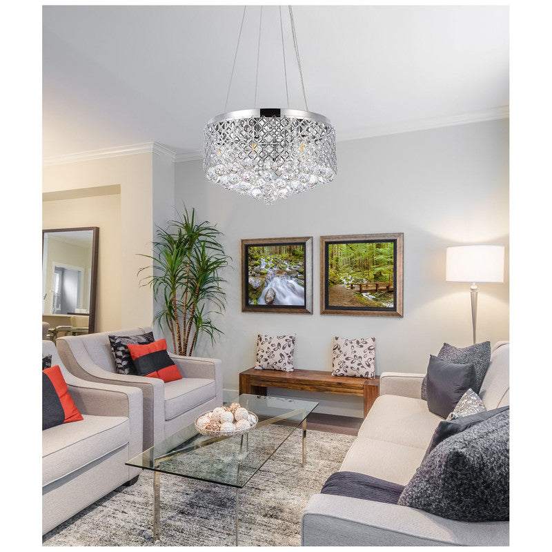 Elegant Lighting Tully 4 Light 18" Chandelier - LD5010F