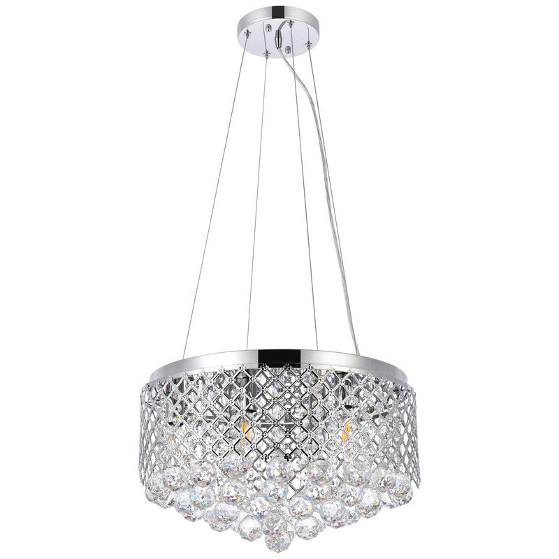 Elegant Lighting Tully 4 Light 18" Chandelier - LD5010F