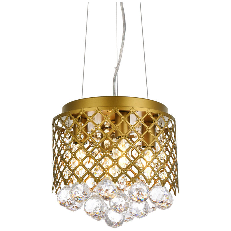 Elegant Lighting Tully 4 Light 10" Chandelier - LD5010F