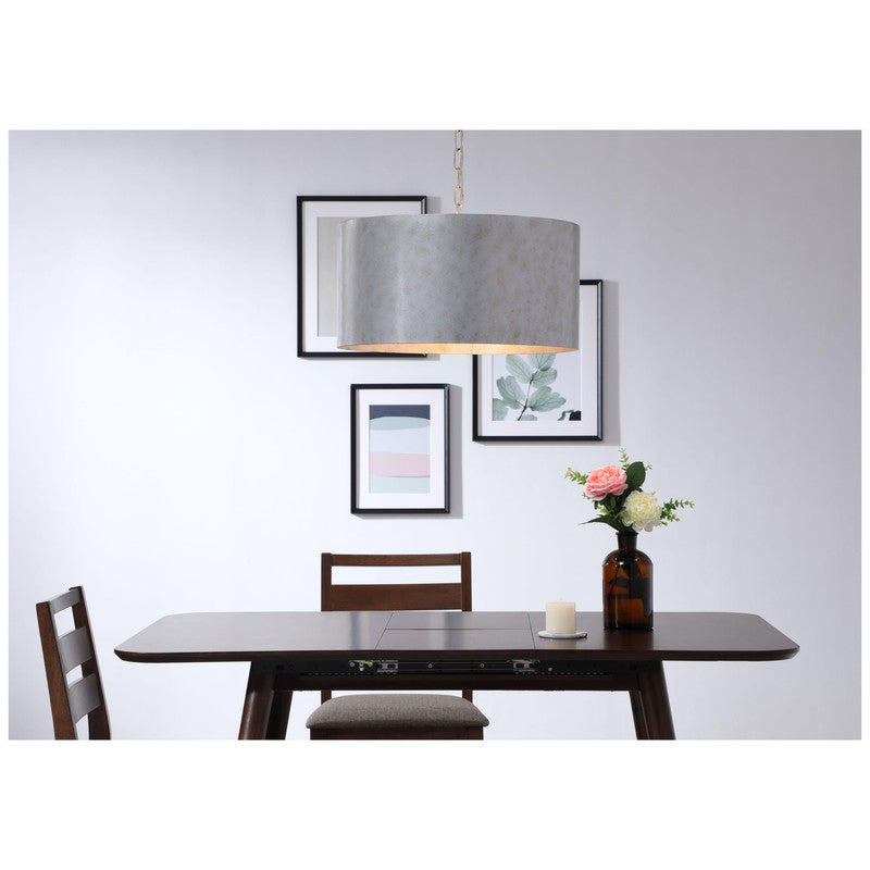 Elegant Lighting Miro 3 Light 20" Pendant