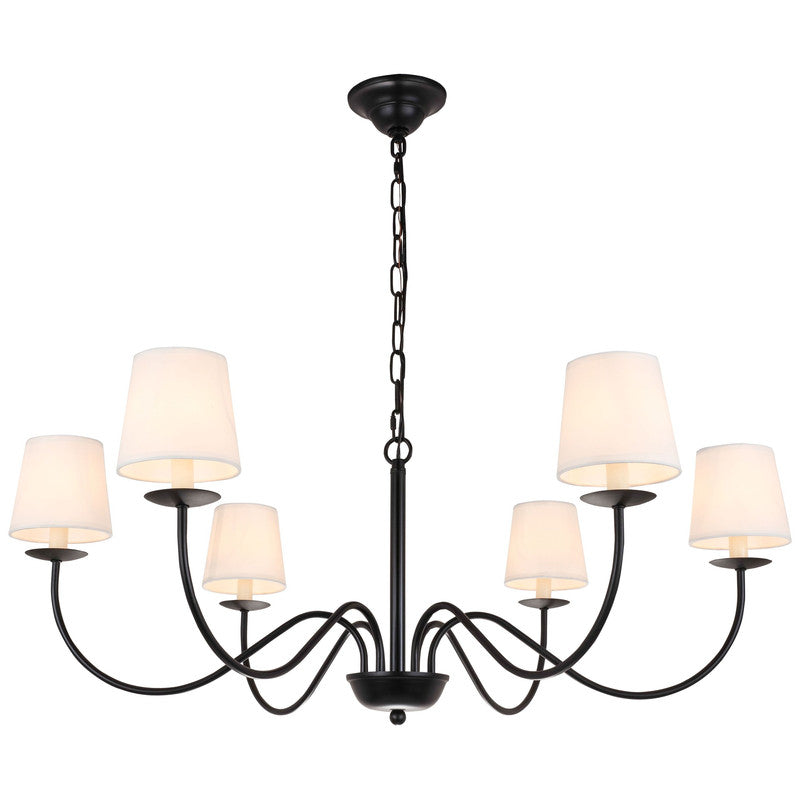 Elegant Lighting Eclipse 6 Light 37" Chandelier