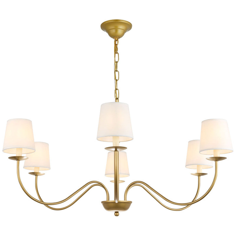 Elegant Lighting Eclipse 6 Light 37" Chandelier