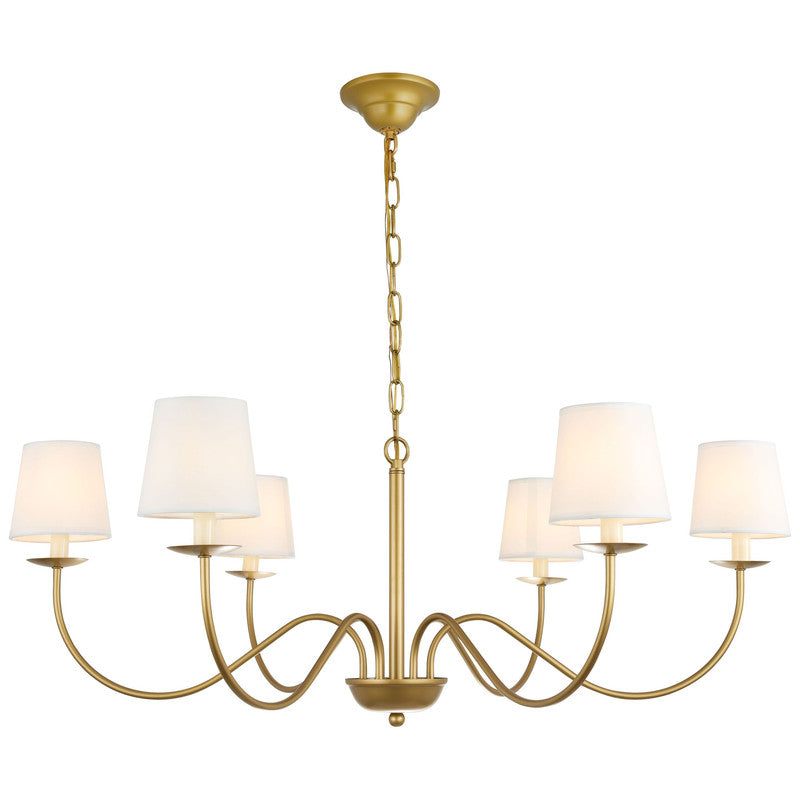 Elegant Lighting Eclipse 6 Light 37" Chandelier