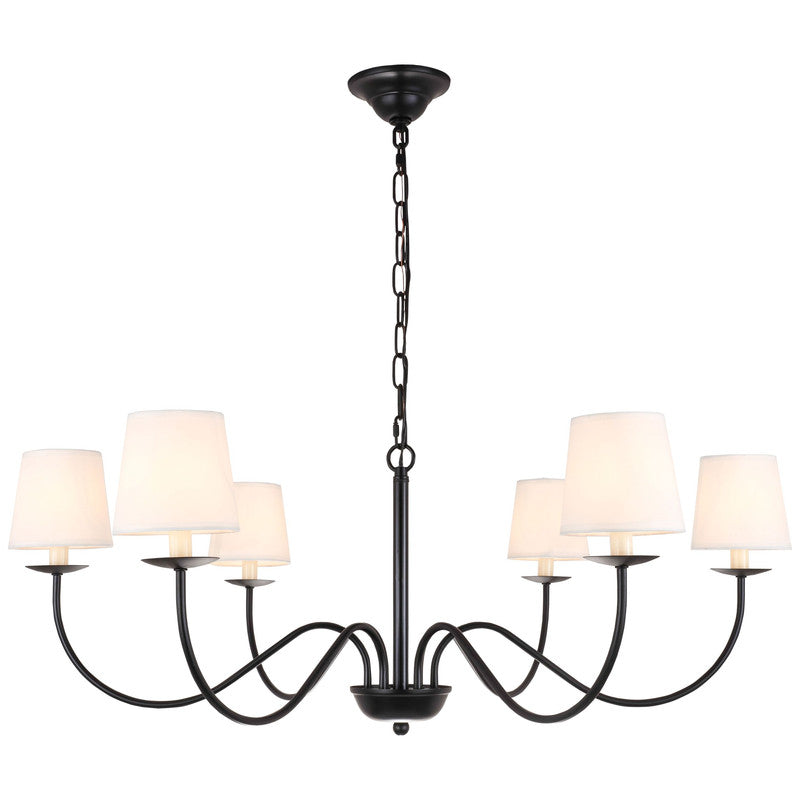 Elegant Lighting Eclipse 6 Light 37" Chandelier