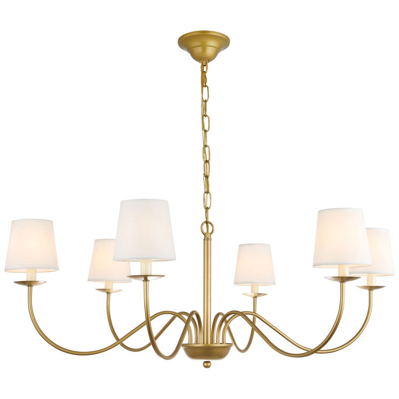 Elegant Lighting Eclipse 6 Light 37" Chandelier