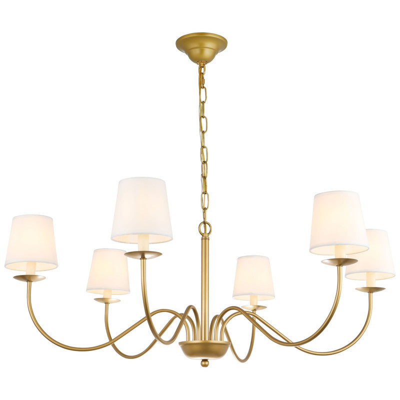 Elegant Lighting Eclipse 6 Light 37" Chandelier