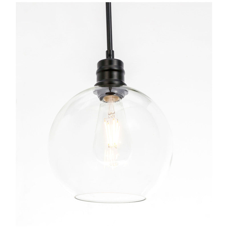 Elegant Lighting Emett 1 Light 8" Pendant - LD6204BK