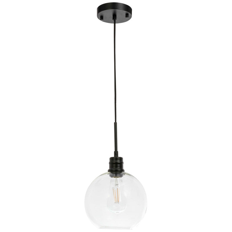 Elegant Lighting Emett 1 Light 8" Pendant - LD6204BK