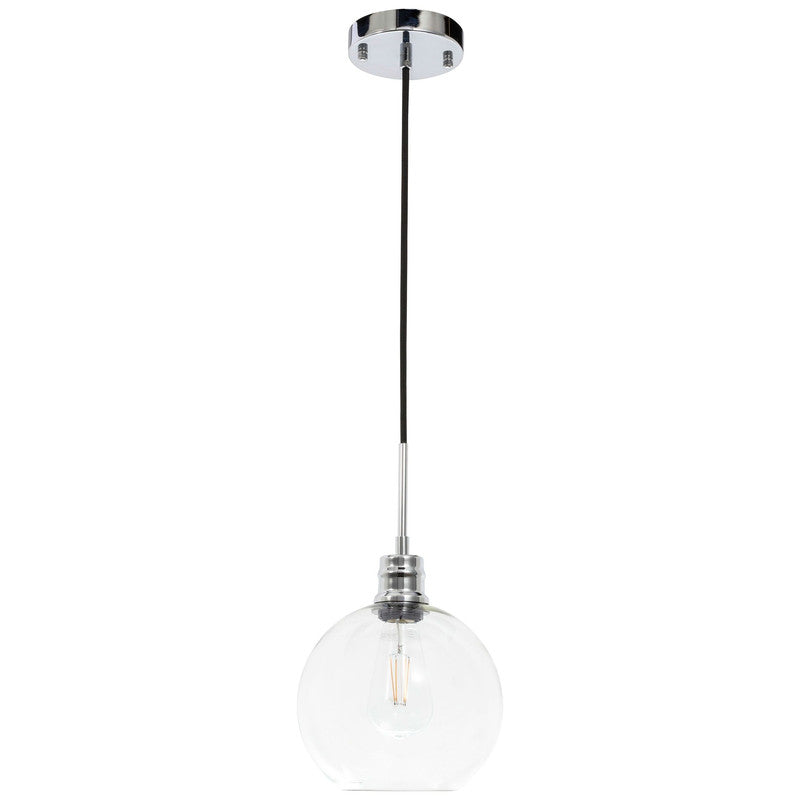 Elegant Lighting Emett 1 Light 8" Pendant - LD6204BK